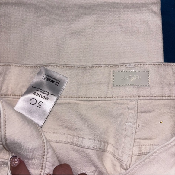 NWOT Mother Denim Jeans The Tripper Ankle Size 30 Color Cream Puff High Rise - Picture 4 of 6